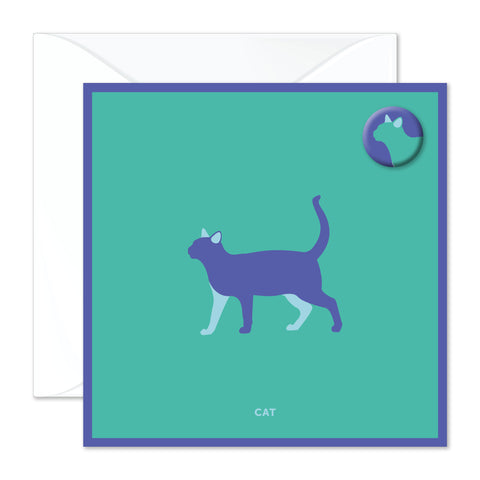 Cat badge card