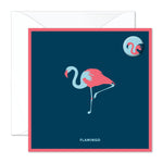 Flamingo badge card