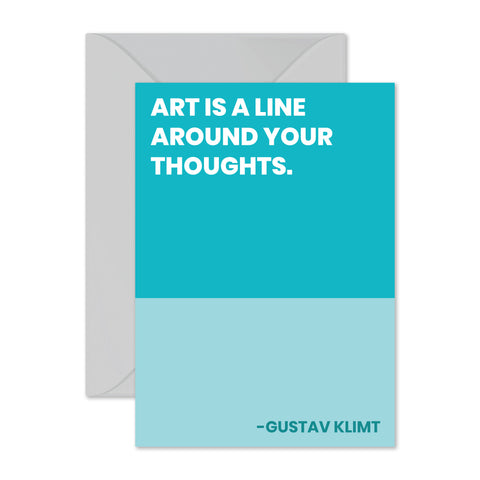 Gustav Klimt - "Art is a line..."