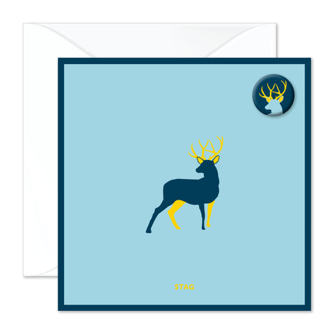Stag badge card